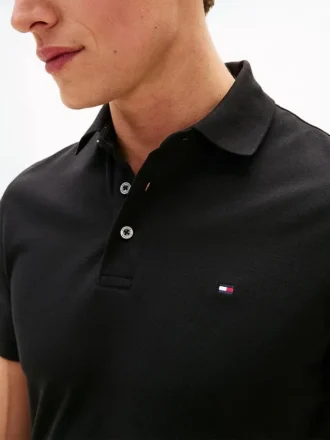 Polo de piqué elástico de corte ajustado