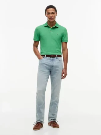Polo de piqué elástico de corte ajustado