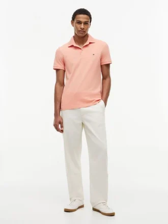 Polo de piqué elástico de corte ajustado