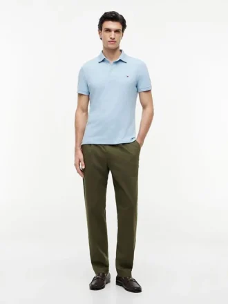Polo de piqué elástico de corte ajustado