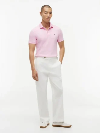 Polo de piqué elástico de corte ajustado