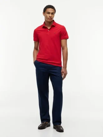 Polo de piqué elástico de corte ajustado