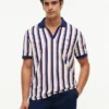 Polo de punto a rayas de corte regular