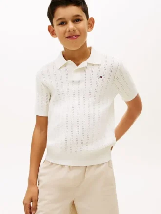 Polo de punto abierto para niño