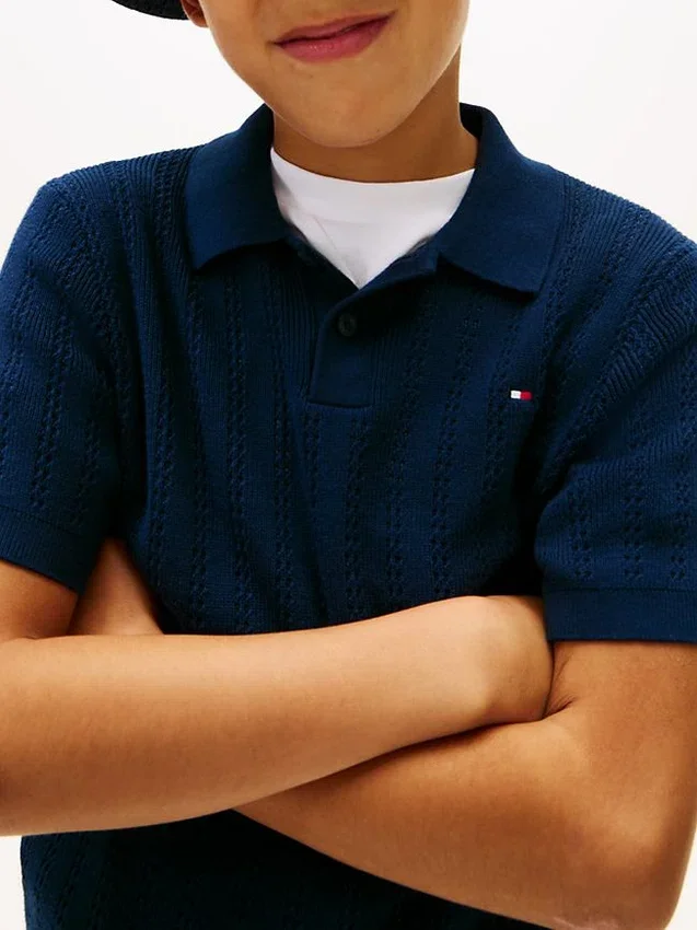 Polo de punto abierto para niño Polo de punto abierto para niño