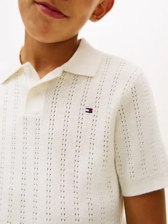 Polo de punto abierto para niño
