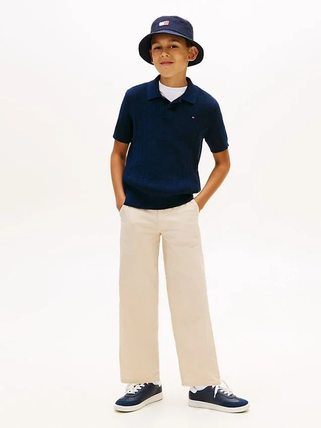 Polo de punto abierto para niño Polo de punto abierto para niño