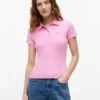 Polo de punto acanalado de corte ajustado de Tommy Jeans