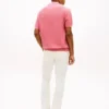 Polo de punto con textura de gofre y manga corta