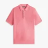 Polo de punto con textura de gofre y manga corta