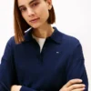 Polo de punto de mezcla de lana y seda