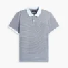 Polo de punto entrelazado a rayas de corte regular