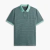 Polo de punto entrelazado a rayas de corte regular
