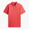 Polo de punto entrelazado con estampado de bandera