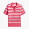 Polo de punto trenzado a rayas Polo de punto trenzado a rayas