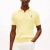 Polo de punto trenzado de manga corta
