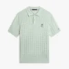Polo de punto trenzado de manga corta