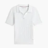 Polo de punto trenzado de manga corta Polo de punto trenzado de manga corta