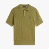 Polo de punto trenzado de manga corta