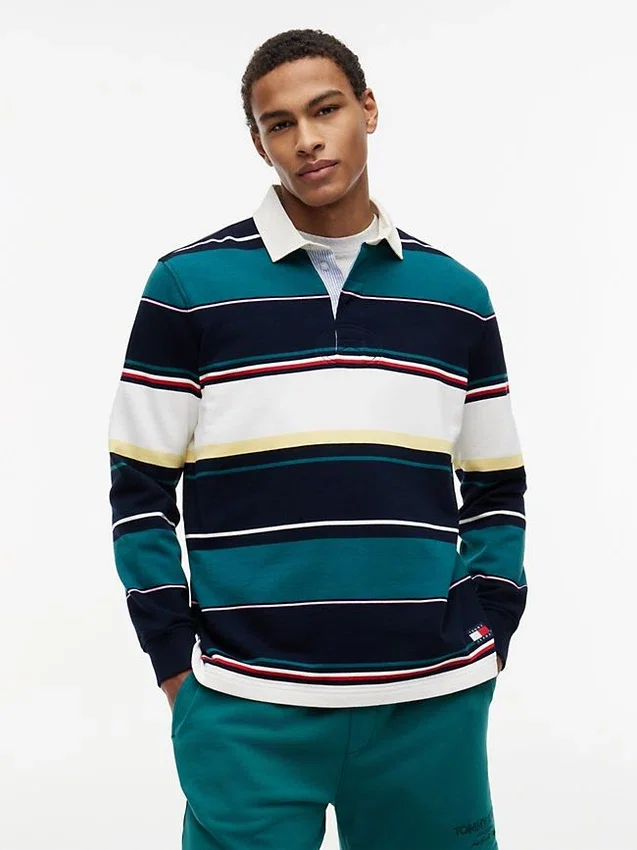 Polo de rugby a rayas holgado de Tommy Jeans Polo de rugby a rayas holgado de Tommy Jeans