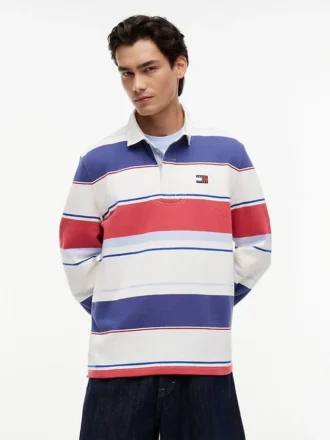 Polo de rugby a rayas holgado de Tommy Jeans