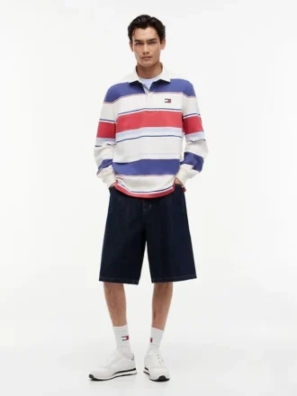 Polo de rugby a rayas holgado de Tommy Jeans