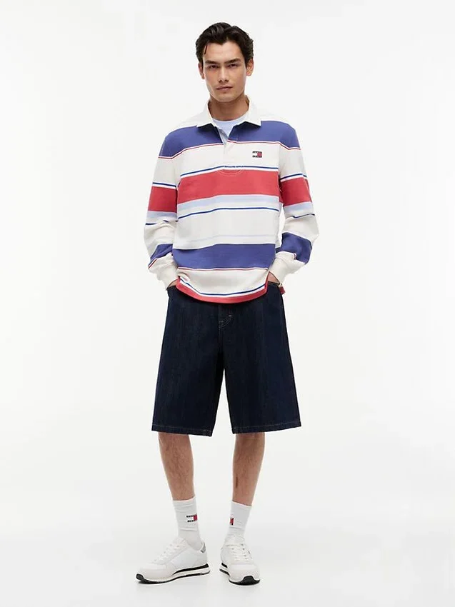 Polo de rugby a rayas holgado de Tommy Jeans Polo de rugby a rayas holgado de Tommy Jeans
