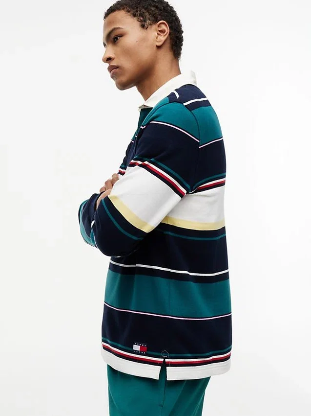 Polo de rugby a rayas holgado de Tommy Jeans Polo de rugby a rayas holgado de Tommy Jeans