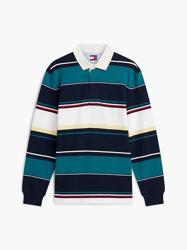 Polo de rugby a rayas holgado de Tommy Jeans Polo de rugby a rayas holgado de Tommy Jeans