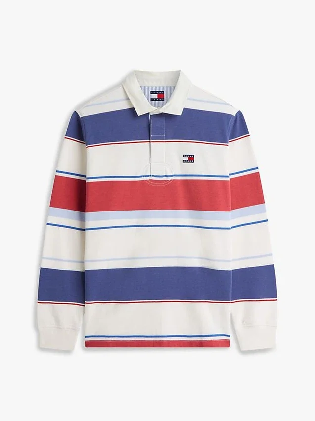 Polo de rugby a rayas holgado de Tommy Jeans Polo de rugby a rayas holgado de Tommy Jeans