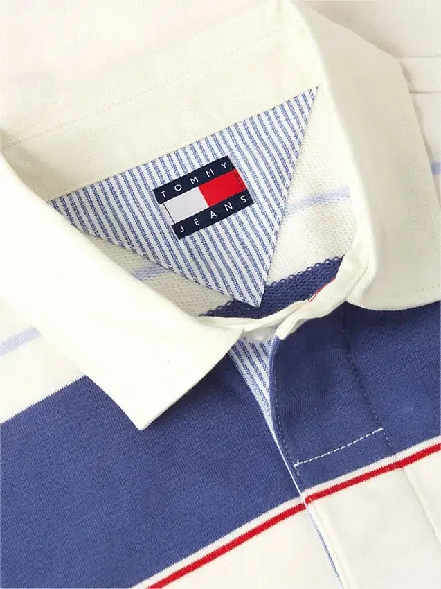 Polo de rugby a rayas holgado de Tommy Jeans Polo de rugby a rayas holgado de Tommy Jeans