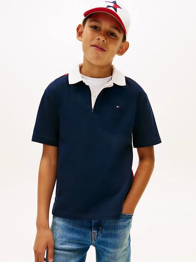 Polo de rugby con bloques de color para niño Polo de rugby con bloques de color para niño