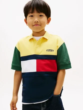 Polo de rugby con bloques de color para niño