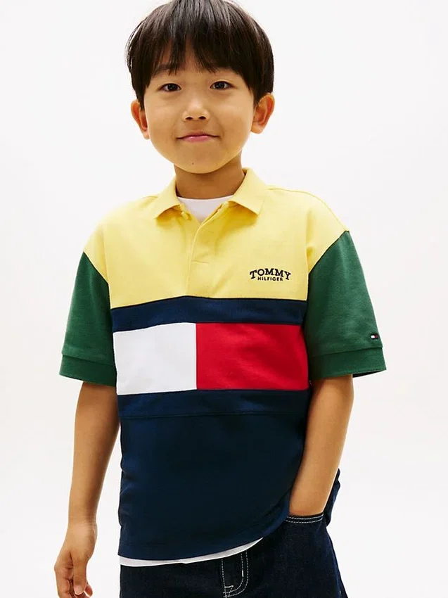 Polo de rugby con bloques de color para niño Polo de rugby con bloques de color para niño