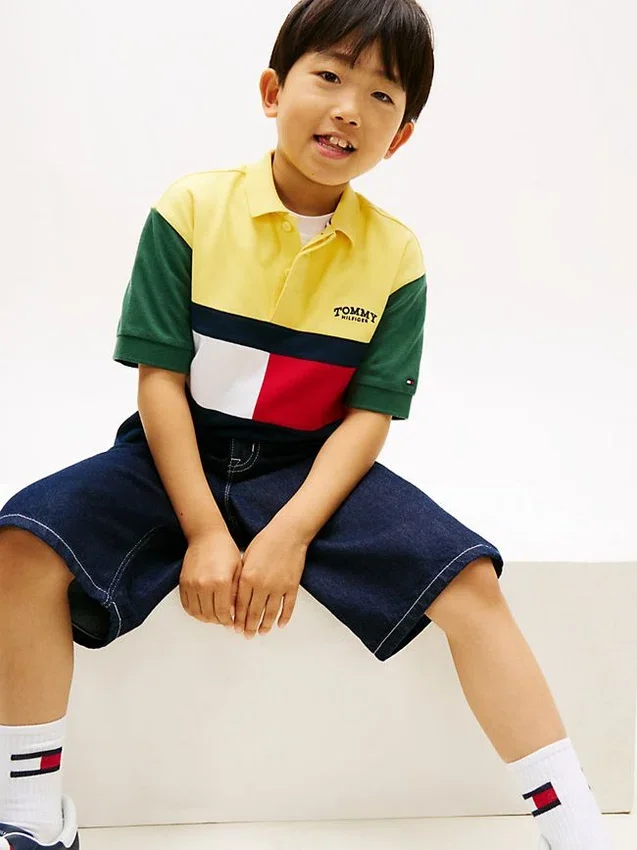 Polo de rugby con bloques de color para niño Polo de rugby con bloques de color para niño