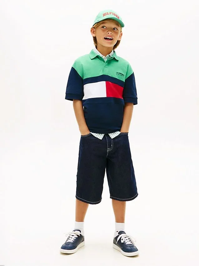 Polo de rugby con bloques de color para niño Polo de rugby con bloques de color para niño