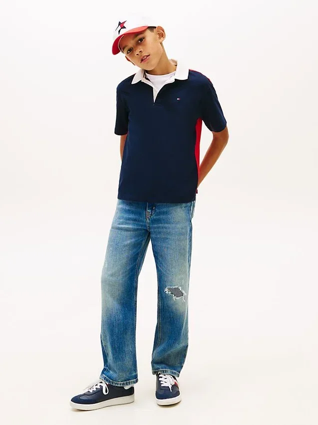 Polo de rugby con bloques de color para niño Polo de rugby con bloques de color para niño