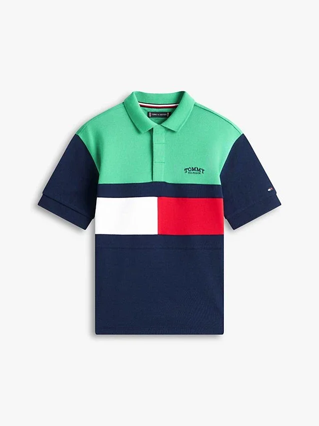 Polo de rugby con bloques de color para niño Polo de rugby con bloques de color para niño
