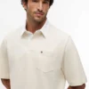 Polo de rugby de jersey de crepé de corte oversize