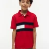 Polo elástico con bandera y bloques de color para niño Polo elástico con bandera y bloques de color para niño