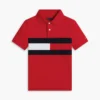 Polo elástico con bandera y bloques de color para niño Polo elástico con bandera y bloques de color para niño