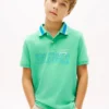 Polo elástico con el logotipo de Hilfiger para niño Polo elástico con el logotipo de Hilfiger para niño