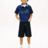 Polo elástico con el logotipo de Hilfiger para niño Polo elástico con el logotipo de Hilfiger para niño
