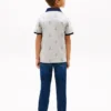 Polo elástico con estampado náutico para niño