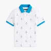 Polo elástico con estampado náutico para niño