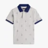 Polo elástico con estampado náutico para niño