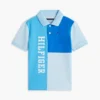 Polo elástico con logo y bloques de color para niño Polo elástico con logo y bloques de color para niño