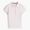 Polo elástico con mangas abullonadas para niña Polo elástico con mangas abullonadas para niña