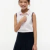 Polo elástico sin mangas a rayas para niños Polo elástico sin mangas a rayas para niños