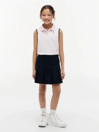 Polo elástico sin mangas a rayas para niños